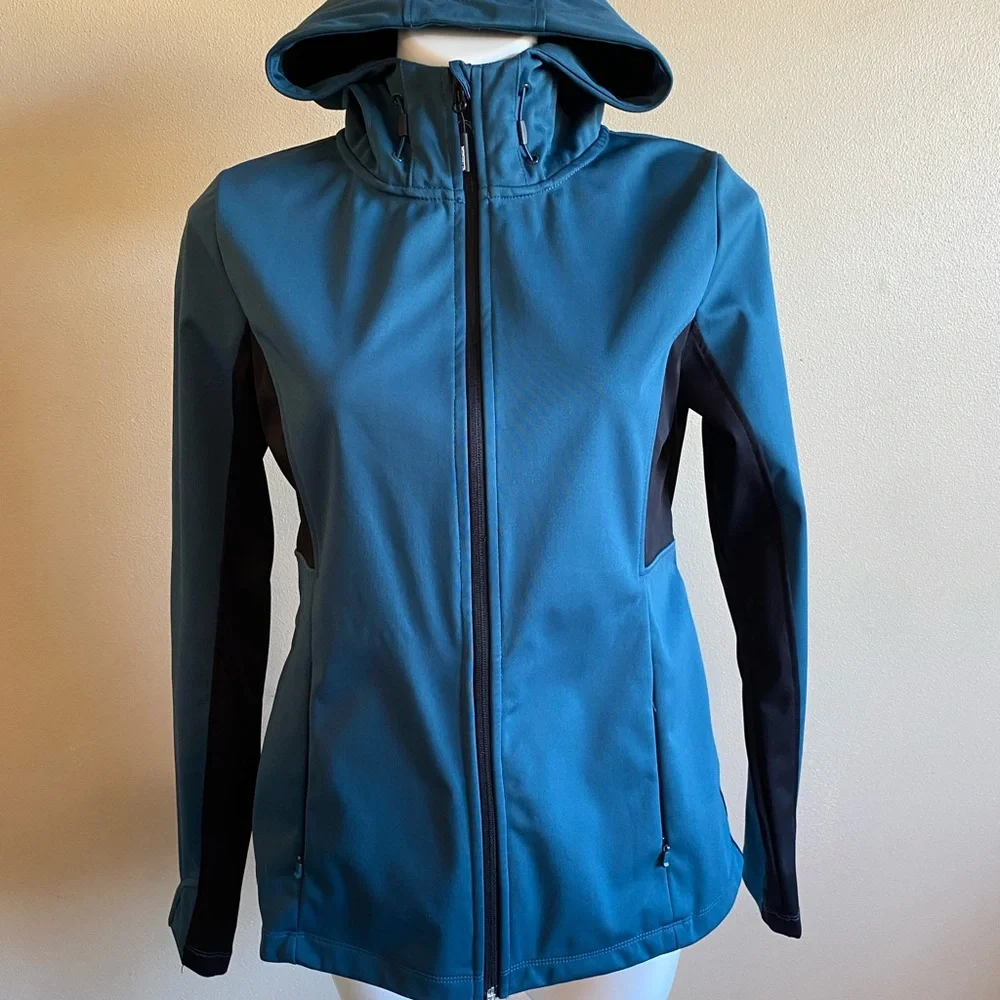 Mondetta Teal and Black Hooded Jacket - Picture 2 of 4
